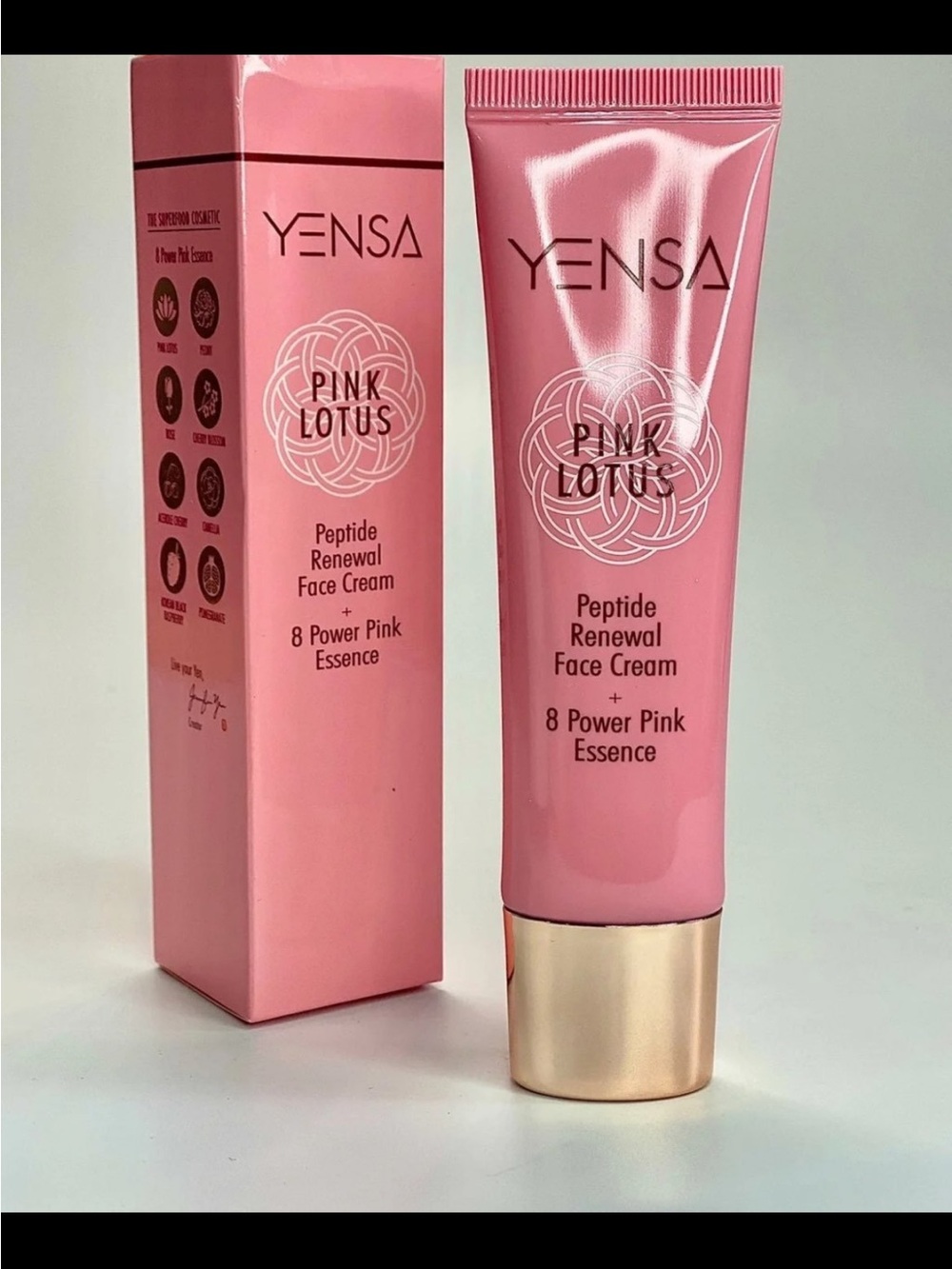 YENSA Pink Lotus Peptide Renewal Face Cream - 1.7oz full size